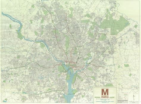 1968 WMATA Metro Subway Plan Map. Note the differences between this ...