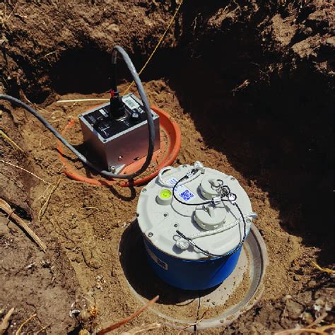 A typical installation includes a seismometer (front) and an ...