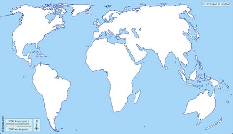 Planisphere World (Europe Africa) free map, free blank map, free ...