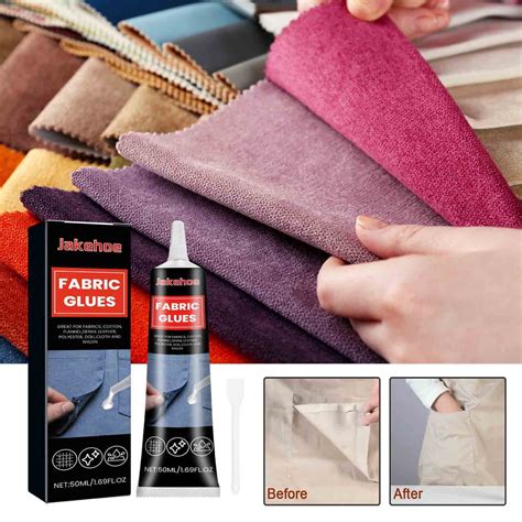 CheAAlet Transparent Fabric Repair Glue for Clothes, Washable Dry ...