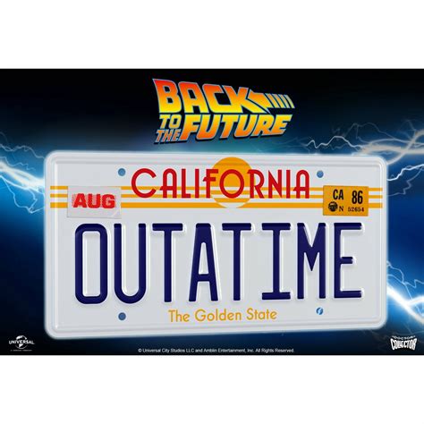 Back to the Future Outatime License Plate Replica - – Back to the Future™