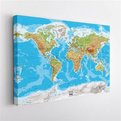 World Map Canvas Print, World Map Wall Art, World Map Print - Etsy