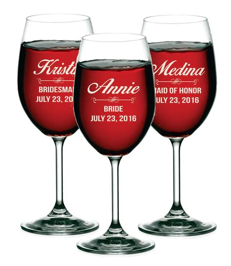 Custom Wine Glasses Personalized Wine by MyPersonalMemories