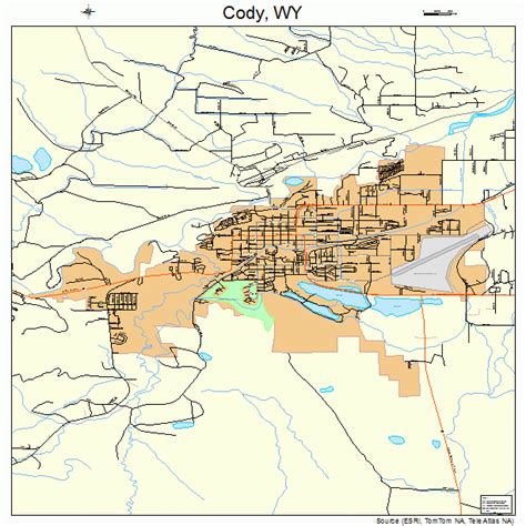 Cody Wyoming Street Map 5615760