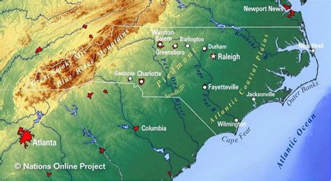 North Carolina Elevation Map – secretmuseum