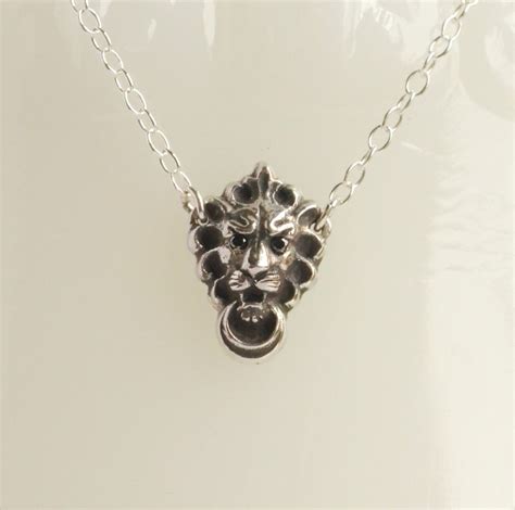 Lion Necklace Lion Pendant Lion Charm Necklace Cat - Etsy