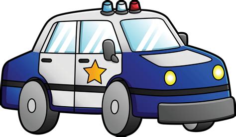 Police Car Cartoon Clipart Colored Illustration 6458272 Vector Art at ...