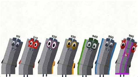 Numberblocks 900 To 960 Move And Speak Slowly Youtube