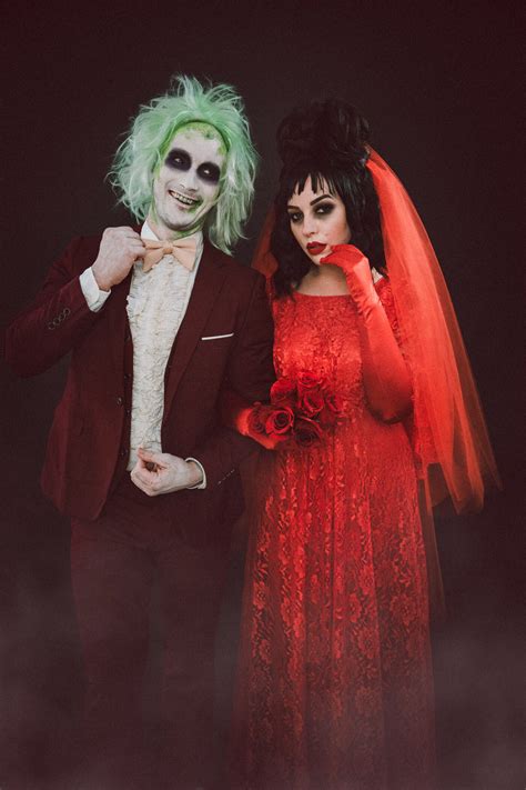 Halloween Couples Costume Idea: Beetlejuice and Lydia Deetz