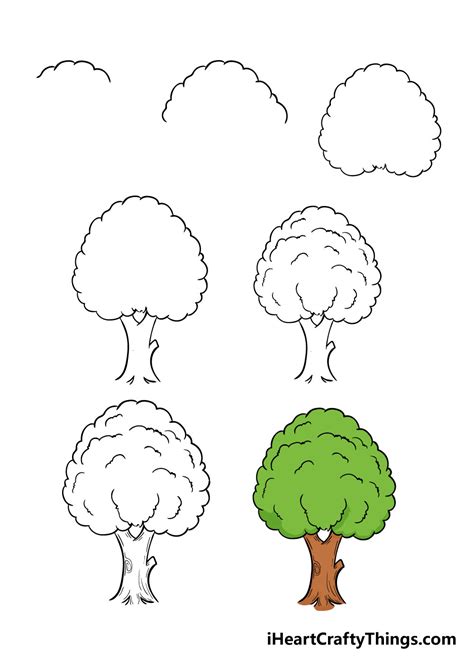 How To Draw A Tree Step By Step Easy