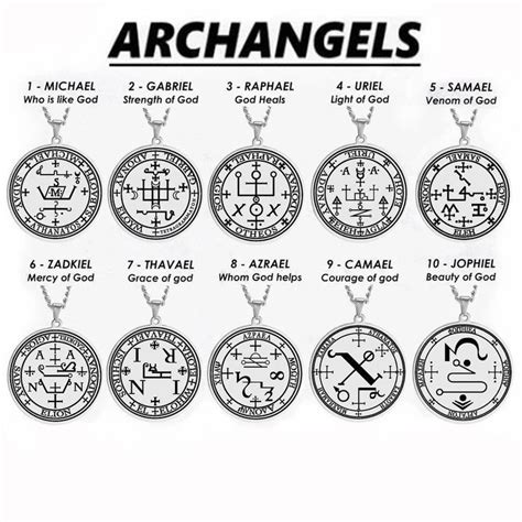 Seven Archangel Symbols Poster