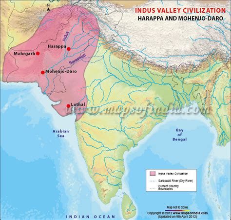 Indus Valley Civilization Map, Harappa and Mohenjo-Daro