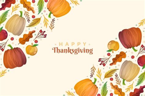 Free Vector | Thanksgiving background with harvest