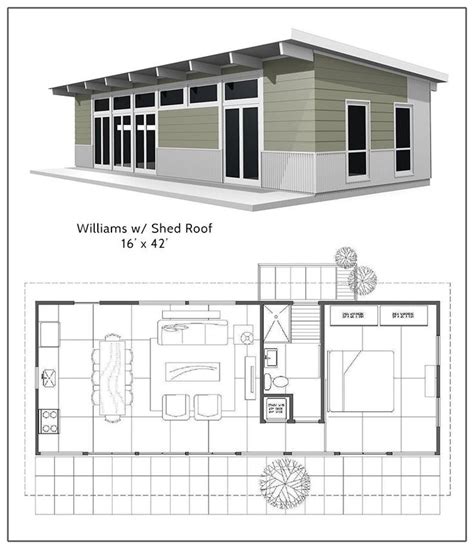 Williams Shed Roof Tiny House Plan