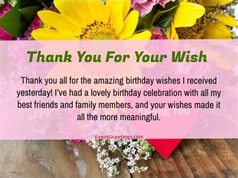 50 Best Thank You Messages for Birthday Wishes - Quotes And Notes