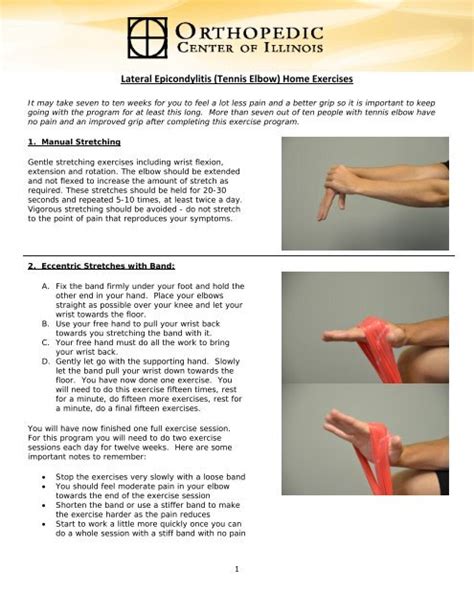 Lateral Epicondylitis Exercises