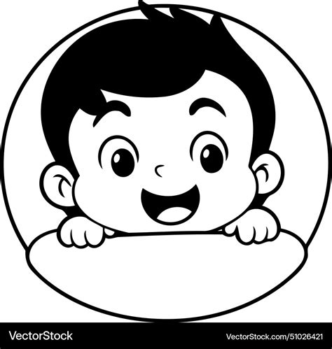 Cute little baby boy cartoon design Royalty Free Vector