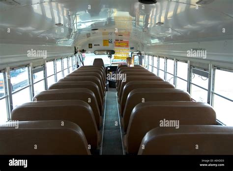 Interior of a school bus Stock Photo - Alamy