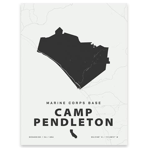 Camp Pendleton map print | Home Base Maps