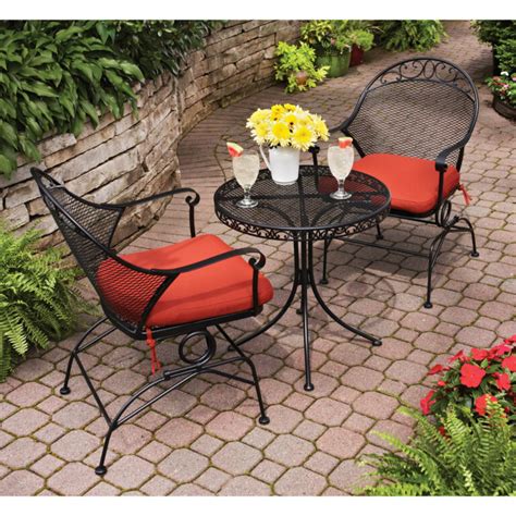 3 Piece Wrought Iron Outdoor Bistro Patio Sets