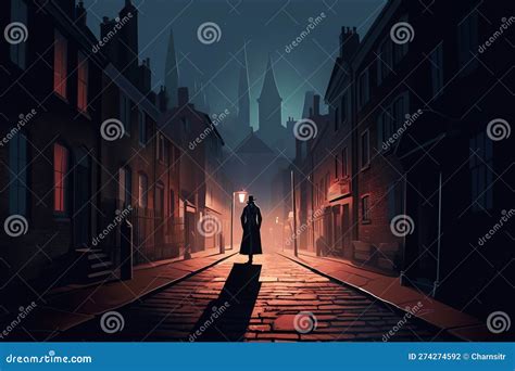 Jack the Ripper, a Serial Killer in the Dark Alley in Whitechapel ...