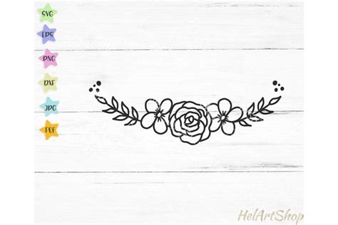 Flower border svg, floral swag svg, Flowers svg, floral svg