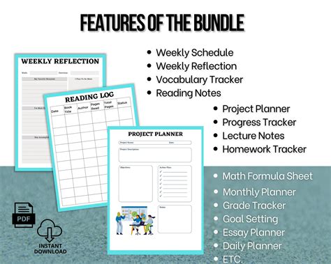 Printable Student Planner Student Planner Student Planner Printable ...