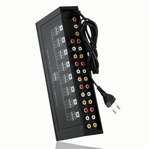 Satellite TV Equipment DTECH Powered 8 Port 3 RCA Splitter Box Support ...