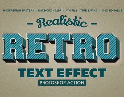 Retro Text Effect Photoshop Action | Behance