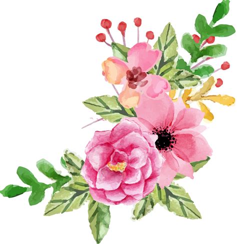 View Watercolor Flower Vector Png