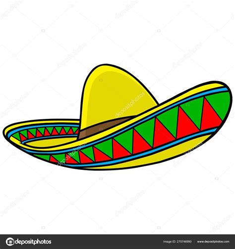 Sombrero Cartoon Illustration Mexican Sombrero Stock Vector by ...