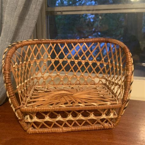 Vintage wicker rattan home decor. Can be used to... - Depop