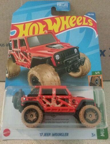 2022 Hot Wheels Treasure Hunt '17 Jeep Wrangler #126 126/250 Mud Studs ...