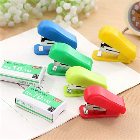 Mini stapler solid office stationery cute mini student use small ...