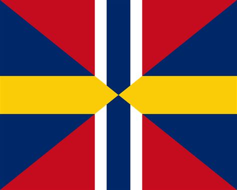 Flag of the United Kingdoms of Sweden and Norway (1814–1905) : r ...