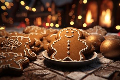 Premium AI Image | Christmas ginger cookies for the holiday