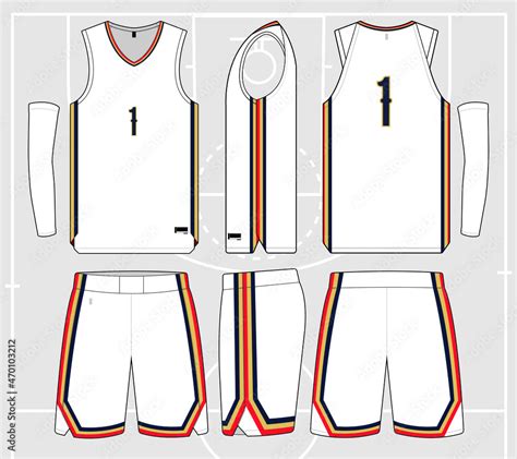 Basketball jersey template vector mockup Stock Vector | Adobe Stock