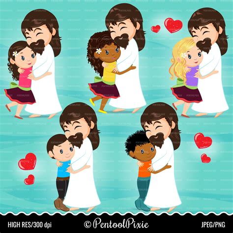 Jesus Clipart Jesus Loves Children Jesus Loves Me Jesus - Etsy UK