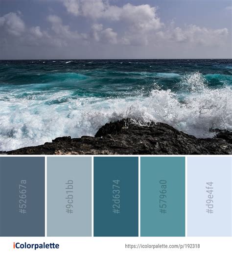 Color Palette Ideas from Sea Ocean Wave Image | iColorpalette