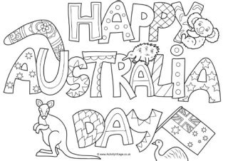 Australia Day Colouring Pages