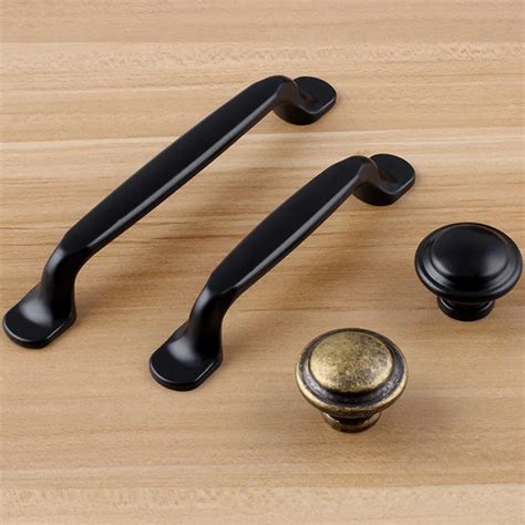 96mm 128mm modern simple black kitchen cabinet cupboard door handles ...