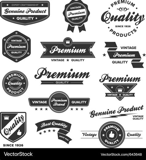 Vintage badges Royalty Free Vector Image - VectorStock