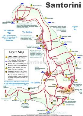 Santorini Maps | Greece | Maps of Santorini Island (Thera)