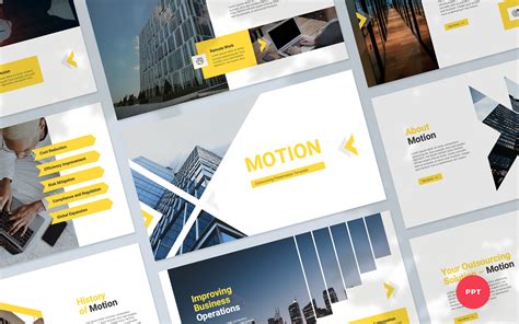 Motion - Outsourcing Presentation PowerPoint Template