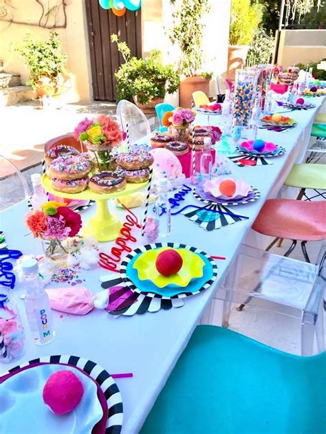 Kara's Party Ideas Colorful Modern 10th Birthday Party | Kara's Party Ideas