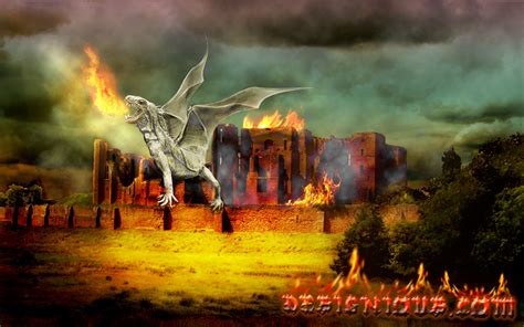 Learn About How to create a dragon on a burning castle