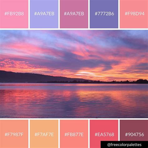 √ Sunset Color Palette Hex