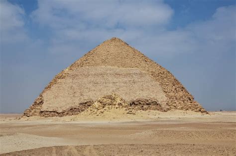 Pyramids in Dahshur, Sahara Desert, Egypt Stock Photo - Image of ...