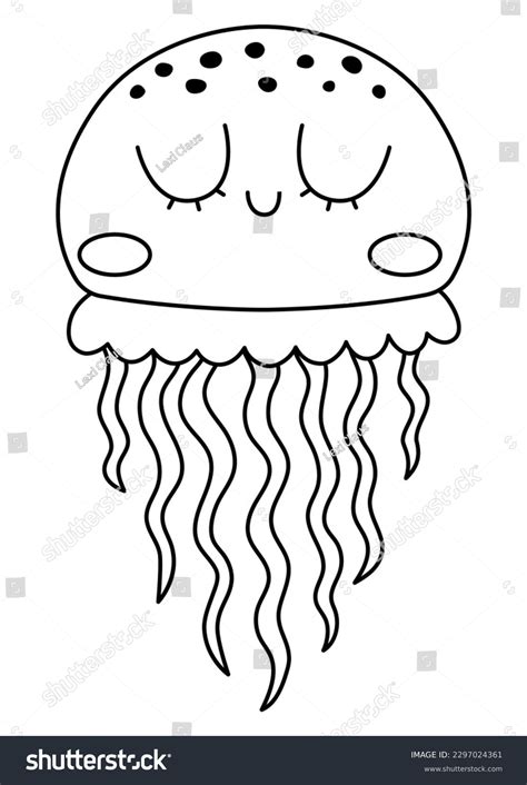 Vector Black White Jellyfish Icon Under Stock Vector (Royalty Free) 2297024361 | Shutterstock