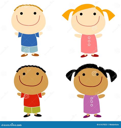 Cartoonish Children Smiling Stock Photos - Image: 6167833